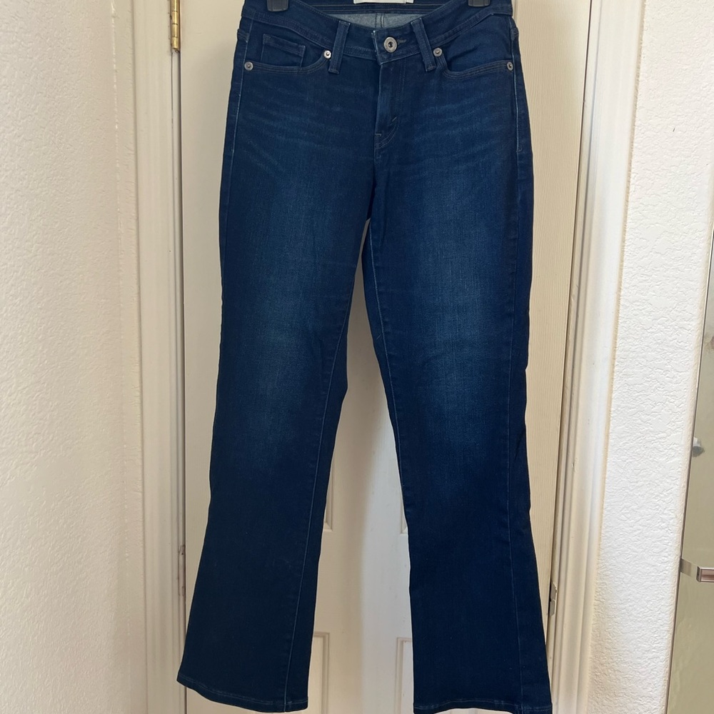 Curvy Bootcut by Levi Strauss size 4-Dark Blue Boot Cut Jeans- 32 inch inseam